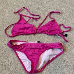 ABS  Bright Pink Bikini Set